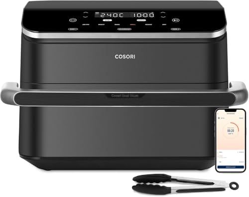 COSORI Heteluchtfriteuse, 2 kamers, airfryer, 8-in-1 Dual Blaze TwinFry XXL 10L, heteluchtfriteuse, dubbele kamer met uitneembare scheider en onderste verwarmingselementen, 70 recepten, 2-6 personen