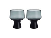 Iittala Verre Solare sur pied 29 cl lot de 2 Gris acier