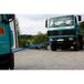 Kerbl Works sleepriem, sleepkabel, sleepband, blauw, 4m, 56 ton, polyester, waarschuwingsvlaggen, draagtas