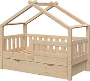 Vitalispa Design Huisbed – 70x140 cm met lade Natuurlijk hout