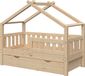 Vitalispa Design Huisbed – 70x140 cm met lade Natuurlijk hout