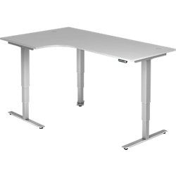 Hammerbacher Zit-sta bureau Grijs 200 x 120 x 62-127 cm
