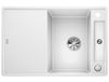BLANCO Silgranit spoelbak, 770x500 mm, met afvoerbediening en toebehoren, InFino, wit