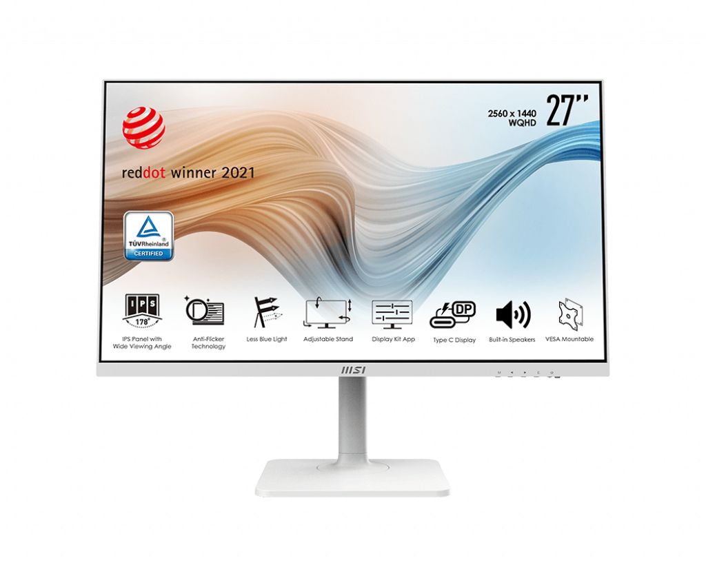 MSI Modern MD271QPW computer monitor 68,6 cm (27\") 2560 x 1440 Pixels Wide Quad HD LCD Wit