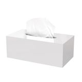 PITBVO White 5mm Thicker Acrylic Tissue Box Cover