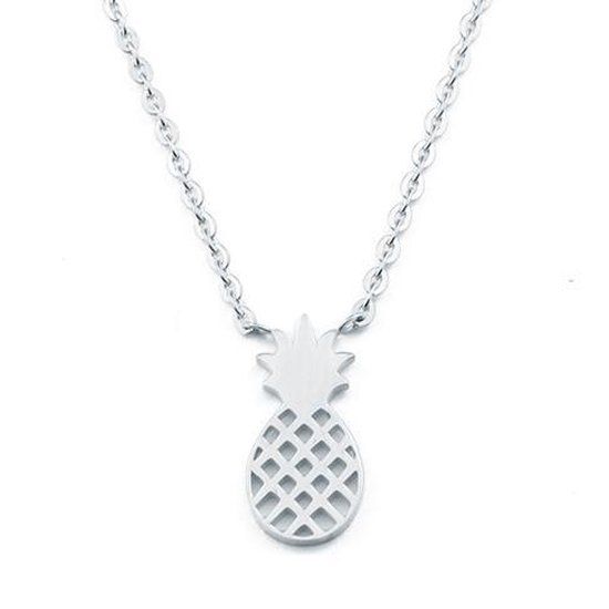 Cilla Jewels Dames Ketting Pineapple Verzilverd