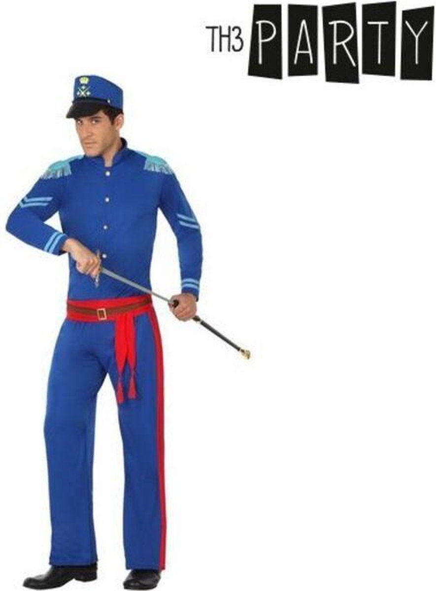 BigBuy Carnival Kostuum voor Volwassenen Soldaat - Zwart/Wit/Blauw/Groen - EAN: 8422259182498