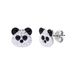 Lucardi Kinder Zilveren kinderoorknoppen Panda
