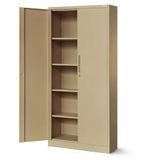JAN NOWAK Dossierkast C001H kantoorkast metalen kast opbergkast 4 verstelbare planken gepoedercoat afsluitbaar 195 cm x 90 cm x 40 cm (beige)
