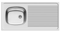 Pyramis INTERNATIONAL (100X50) 1B 1D Oplegspoelbak roestvrij staal, glad, 100100002