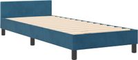vidaXL Boxspring Bed met Hoofdeinde Donkerblauw 80 x 200 cm Fluweel