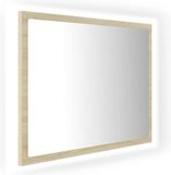 vidaXL Badkamerspiegel LED 60x8,5x37 cm acryl sonoma eikenkleurig
