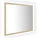 vidaXL Badkamerspiegel LED 60x8,5x37 cm acryl sonoma eikenkleurig