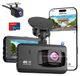 Dashcam voiture avant et arrière - 4K - WiFi - Surveillance de stationnement - 64 Go - Vision nocturne