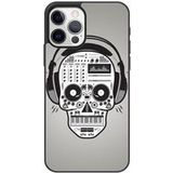 Apple iPhone 12 Versterkt hard hoesje - ontwerp skull music