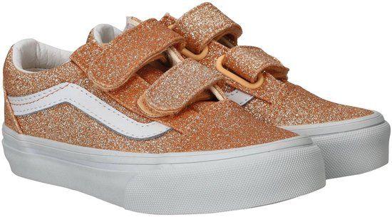 Vans Old Skool V Sneakers Junior Oranje/Wit