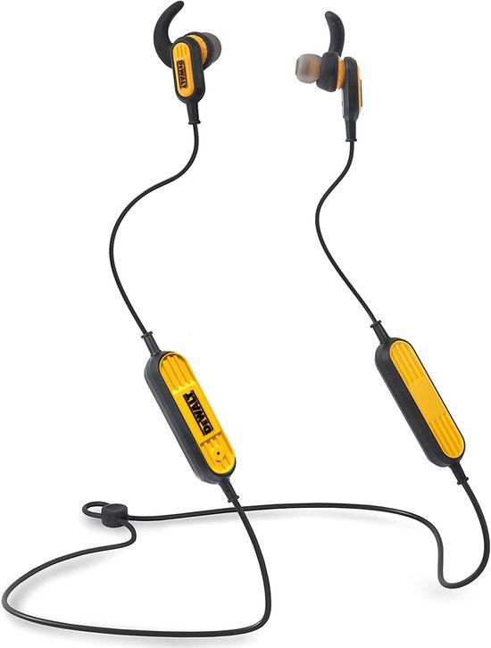 DeWALT Bluetooth oordopjes met nekband zwart/geel