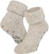Apollo Wollen dames huissokken met antislip – Ecru – 35-38
