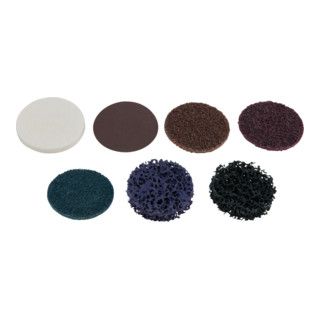 KS Tools Vervangings Schuurpads - Ø50mm - Strokenwiel - Paars - 10 stuks