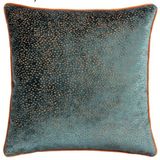 Riva Home Kekke Kussens - Estelle Gevlekt kussenhoes - Blauw/Roest - 45x45 cm