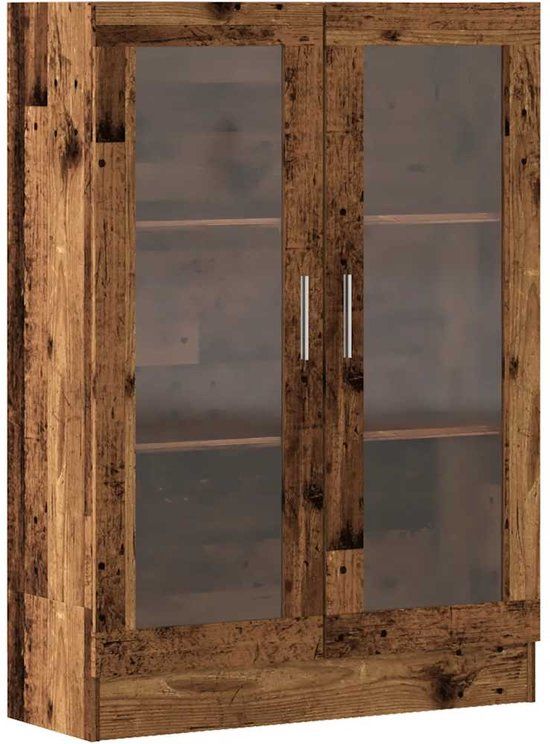 vidaXL Boekenkast 82,5x30,5x115 cm bewerkt hout oud houtkleurig
