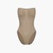 cfab - Strapless corrigerende bodysuit met slipje - Donkerbeige - 3XL