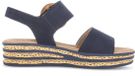 Gabor Dames Sandalette Blauw Leer Sleehak Klittenband 35