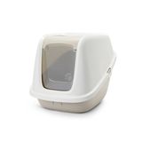 Savic Chat Litière Nestor Giant - Beige/Blanc - Plastique - 75,5x56x55,5 cm