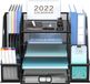 Azomor® Organiseur de bureau à cinq couches, Métal, Noir, A4