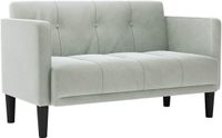 vidaXL Loveseat bank lichtgrijs 111 cm fluweel