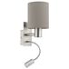 EGLO PASTERI E27 Wandlamp Grijs, Nikkel