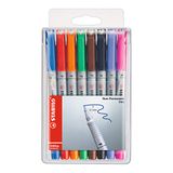 Stabilo OHPen Marker - Etui met 8 kleuren - F-Punt 0.7 mm