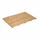 Relaxdays Badmat bamboe, 60 x 40 cm, antislip, naturel