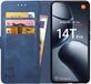 Rosso Element Geschikt voor Xiaomi 14T Pro | Wallet Book Case | Portemonnee Hoesje | 3 Pasjes | Magneetsluiting | Stand Functie | Blauw