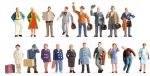 NOCH 16106 H0 Reizigers figuren Geverfd, Staand