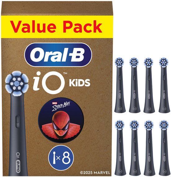 Oral-B iO Kids 6+ Marvel Spiderman opzetborstel voor elektrische tandenborstel - 8 stuks