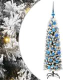 vidaXL Kunstkerstboom Groen 120 cm PVC en Staal en Kunststof