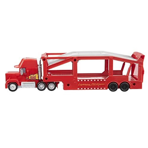 Disney Pixar Cars Disney en Pixar Cars Transformerende Mack transportwagen met oprijplaat, 33 cm voor 12 auto's