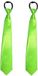 Funny Fashion Carnaval stropdas - 2x - neon groen - volwassene - verkleedthema