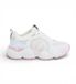 NO NAME Trainers Krazee Runner wit, dames, maat 39, lage sneakers, synthetisch, EVA/rubber zool, vetersluiting, gebloemd patroon, reflecterend, chunky hak