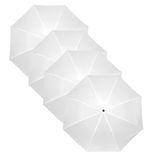 Merkloos / Sans marque Giving Europe B.V. Bruiloft paraplu bruid/bruidegom - 4x - wit - opvouwbaar - compact - dia 93 cm
