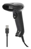 Manhattan Contact CCD handheld barcodescanner, USB, 1D/2D, LED, 32 cm scanafstand, 1.4 m kabel, noir