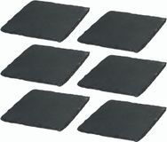 Novaliv 6x leisteen borden vierkant 20x20x0,5 cm