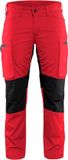 Blåkläder Dames Service werkbroek Stretch 7159-1845 - Vrouwen - Rood/Zwart - 50