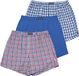 NORMANI GmbH 3 stuks geweven boxershorts voor heren blauw/rood geruit katoen L