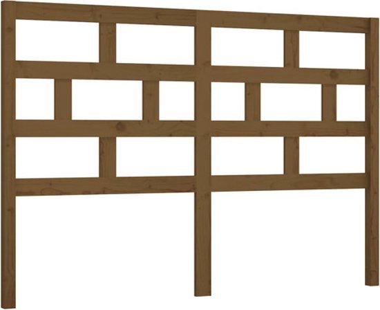 vidaXL Hoofdbord - 156x4x100 cm - massief grenenhout - honingbruin