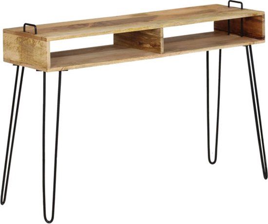 vidaXL Wandtafel 115x35x76 cm Massief Mangohout