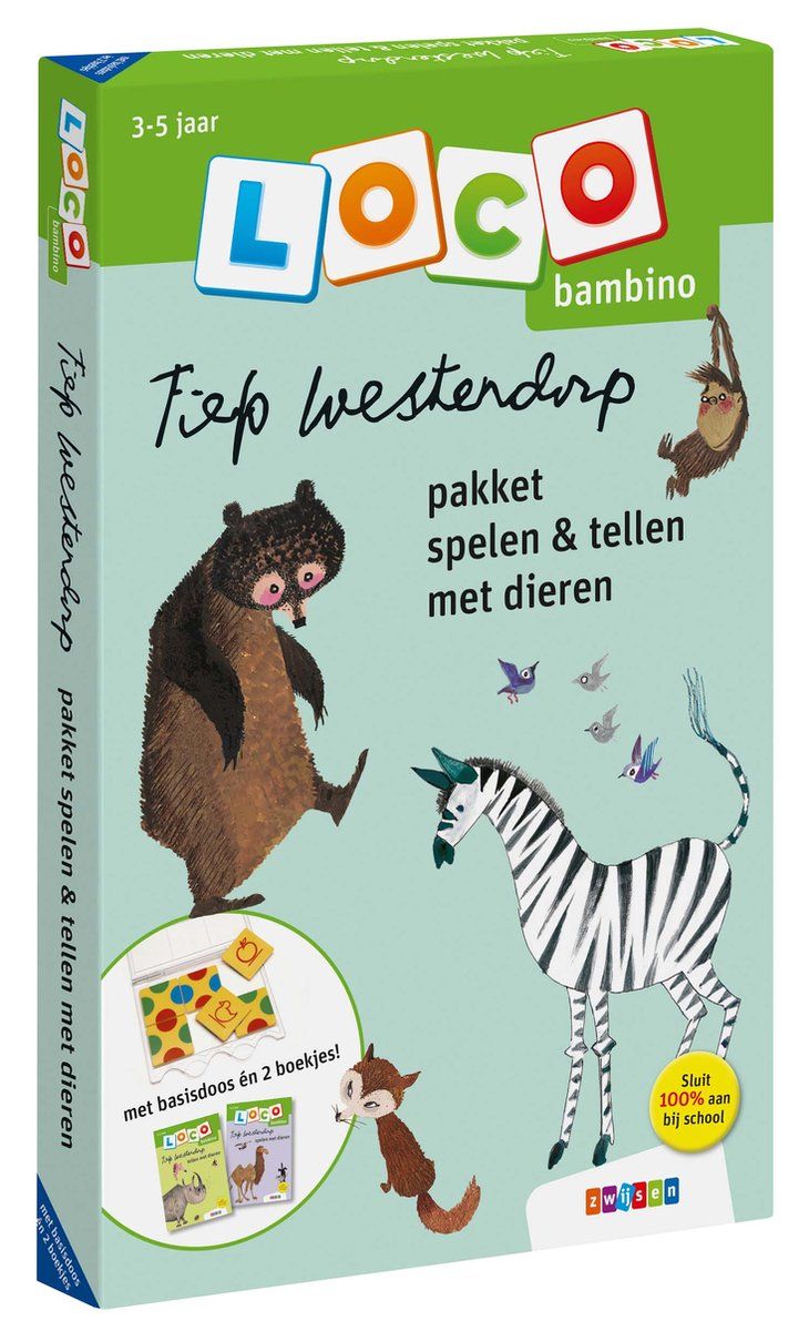 Zwijsen Loco Bambino - Fiep Westendorp Pakket Spelen & Tellen met Dieren - Educatief spel