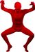 RUBIE'S Second skin pak - Volwassenen - Verkleedkleding - XL - Rood