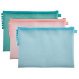 Exacompta - Pak van 3 EVA-tasjes met ritssluiting - A4 - 3 assorti kleuren
